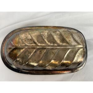 Vintage International Silver Hotel Tray Belmont Leaf Silverplate Dish